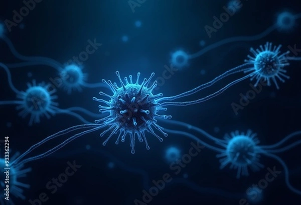 Fototapeta Quantum Computing Network: The Foundation of Global Intelligence and Cybernetic Systems 