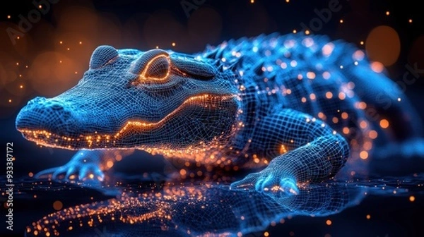 Obraz Digital Alligator