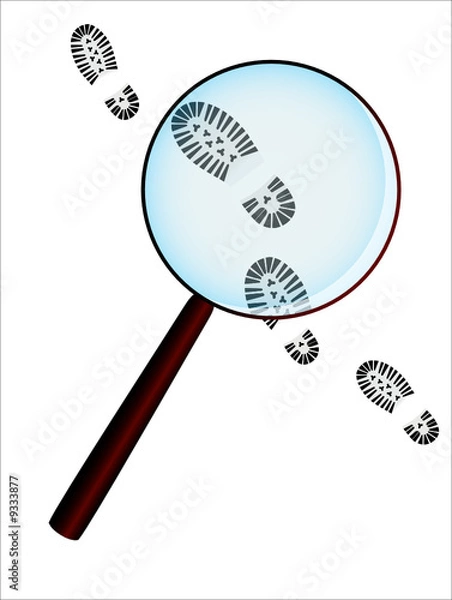Obraz Magnifier with traces