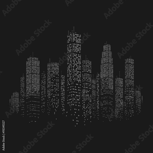 Obraz City Skyscraper Vector Background