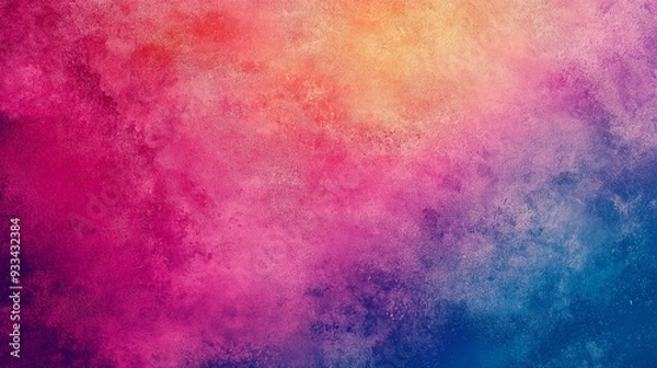 Fototapeta Colorful Gradient with Noisy Grain Texture Background