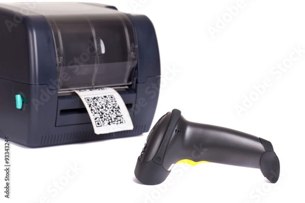Obraz Label  Printer and  Wireless Barcode Scanners
