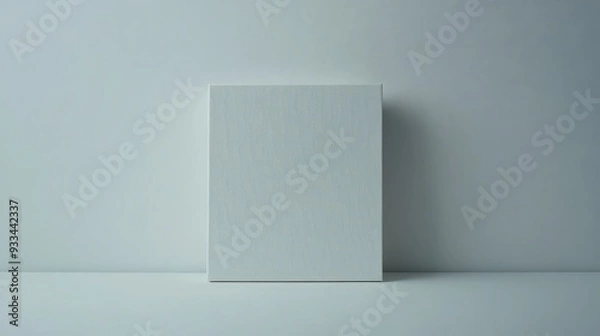 Fototapeta Blank White Canvas: Medium Shot of Empty Canvas Standing Up Ready for Artistic Creation