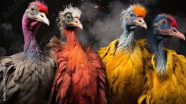 Fototapeta rooster and hen