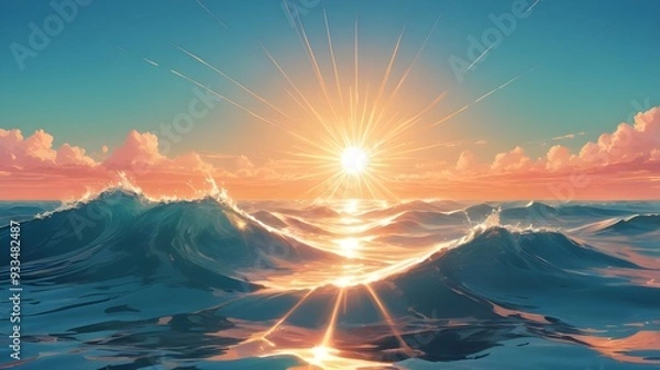 Obraz Beautiful landscape illustration