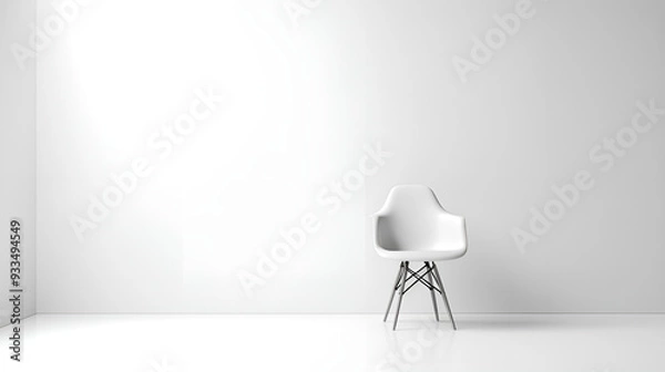 Obraz white chair in the studio