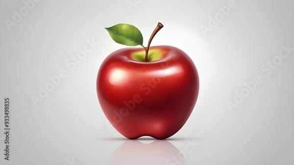 Obraz red apple on a white background