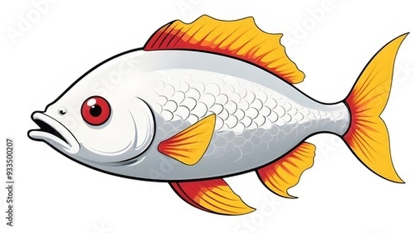 Obraz fish on a white background