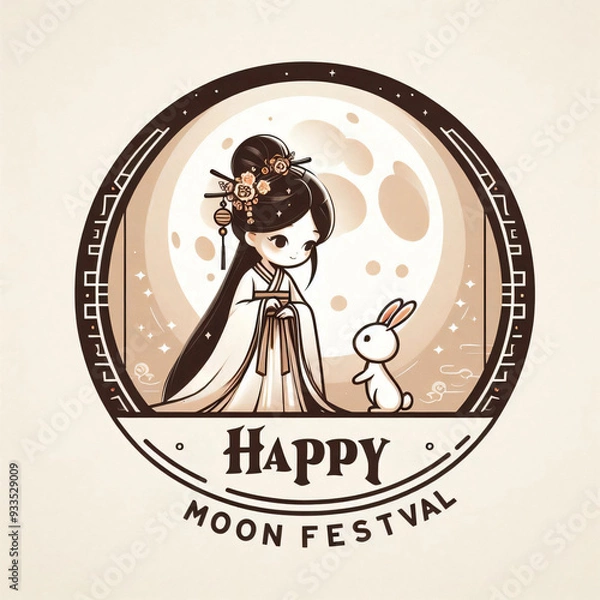 Obraz 中秋節快樂!嫦娥和玉兔