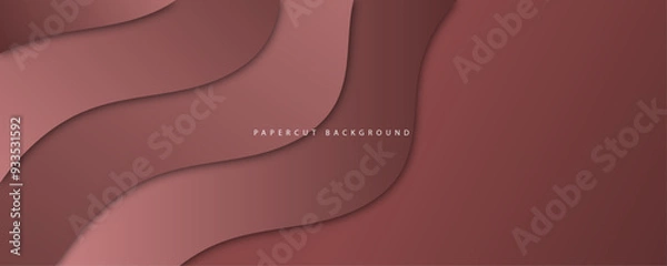 Fototapeta Paper cut background wallpaper vector design for banner or backdrop.