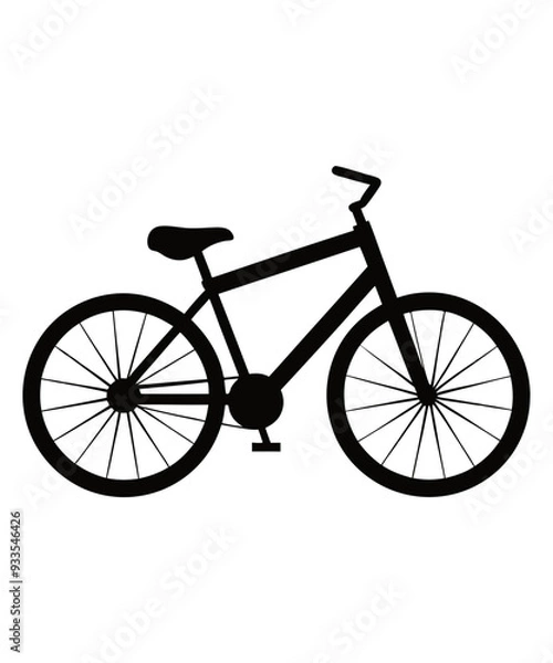Obraz bicycle silhouette vector illustration