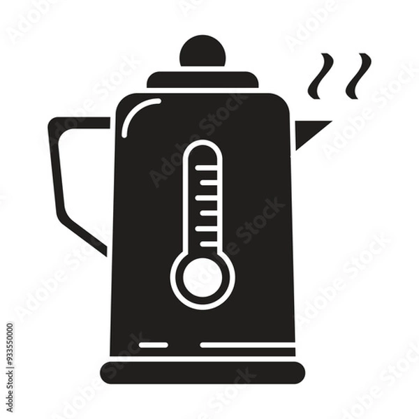 Fototapeta kettle icon vector on white background