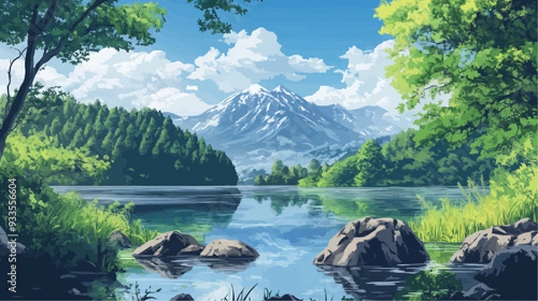 Obraz lake in the mountains