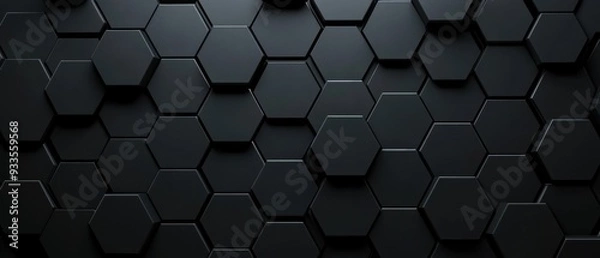 Fototapeta Hexagonal Dark Pattern