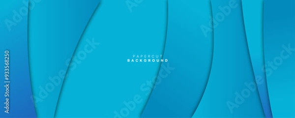 Fototapeta Paper cut background wallpaper vector design for banner or backdrop.