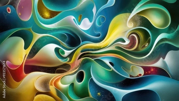 Fototapeta  a mesmerizing abstract painting with a vibrant