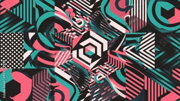 Fototapeta  a mesmerizing abstract painting with a vibrant