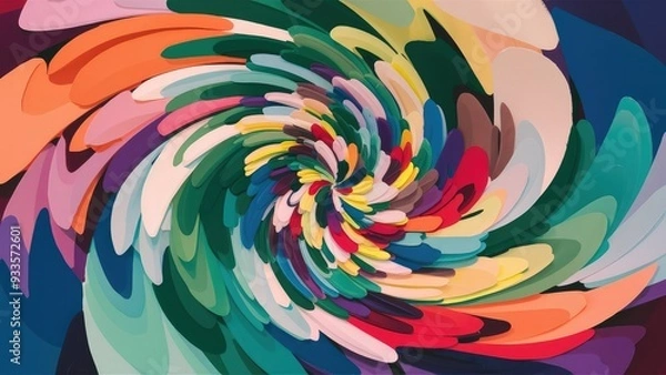 Fototapeta  a mesmerizing abstract painting with a vibrant
