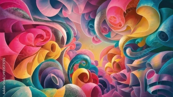 Fototapeta  a mesmerizing abstract painting with a vibrant