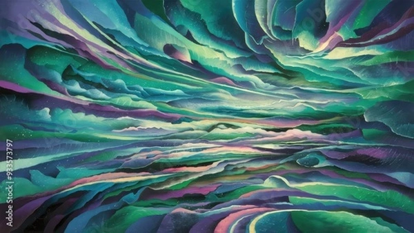 Fototapeta  a mesmerizing abstract painting with a vibrant