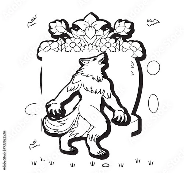 Obraz Halloween coloring book