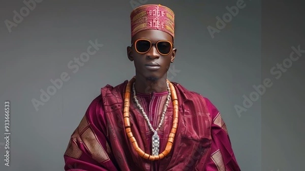 Obraz a traditional attire worn by men in Nigeria, particularly among the Yoruba ethnic group, but it is also popular across various other ethnic groups.