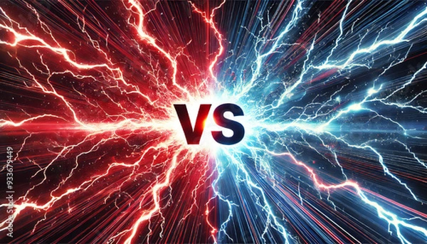 Fototapeta バトル背景. バーサス背景. Battle background. Versus background. AI generated.