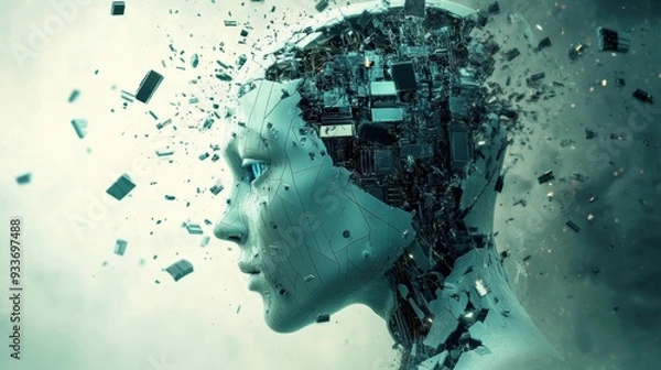 Obraz Data Extraction from Destroyed AI Core by Human Hackers