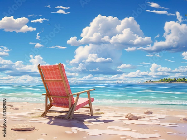 Fototapeta Empty sea and beach background.