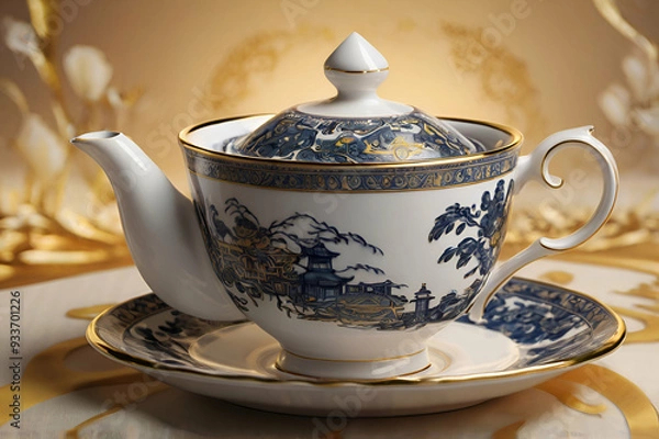 Obraz teapot and cup