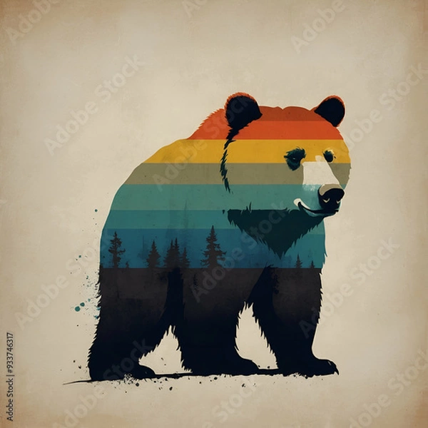 Fototapeta bear in a cage