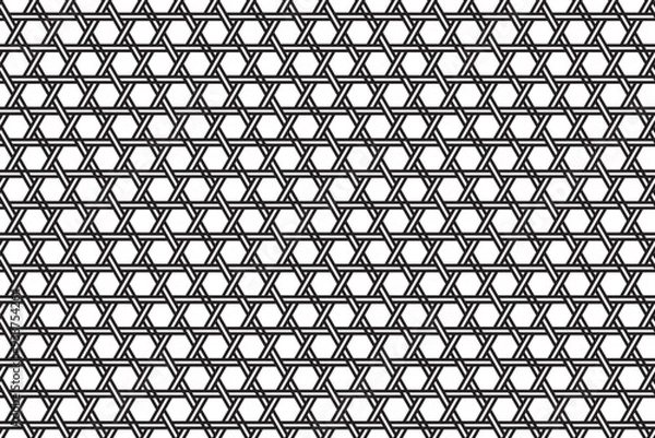 Fototapeta Houndstooth Pepita seamless pattern. Repeating Pepito texture. Black houndstooth on a white background. Repeated abstract argyles for design BW prints. Repeated houndstooth plaids and dogtooth.