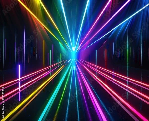 Obraz Neon lights in a dark room