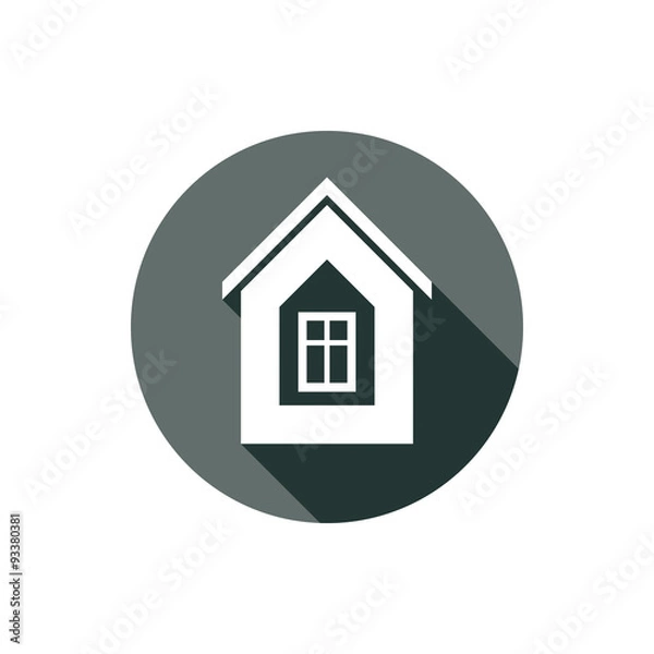 Obraz Real estate icon isolated on white, vector abstract house. 