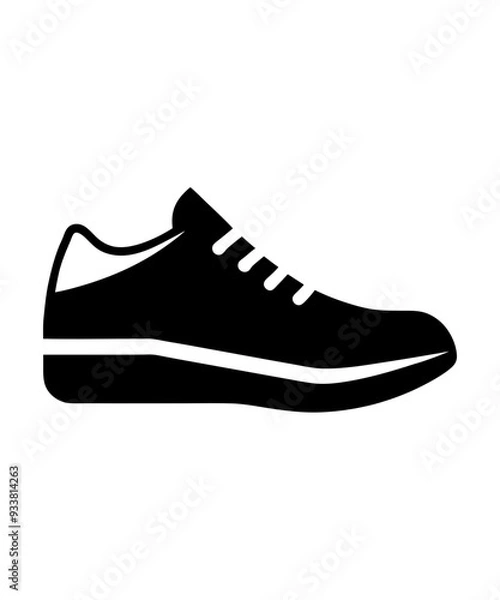 Obraz shoe icon silhouette vector illustration.