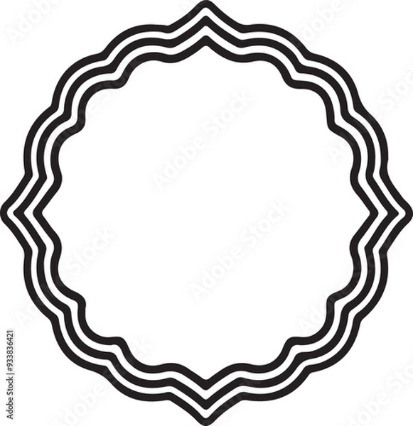 Obraz  Vector frames black on a white background vintage 