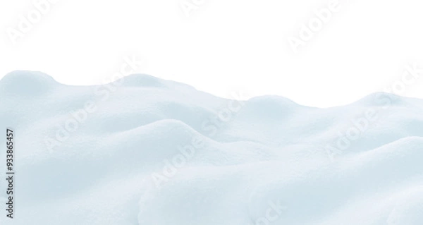 Obraz A large beautiful snowdrift isolated
