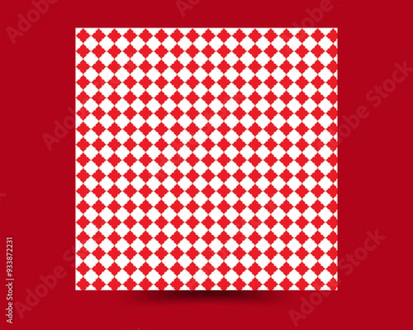 Obraz White pattern on a red background