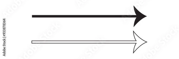 Fototapeta Black vector arrow icon Vector illustration design. Right direction and left direction arrow icon. eps file