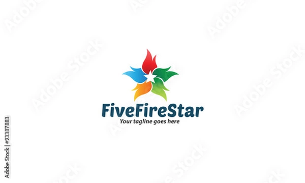 Obraz Five Fire Star Logo