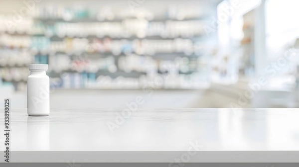 Fototapeta Pharmacy blur background with medicine