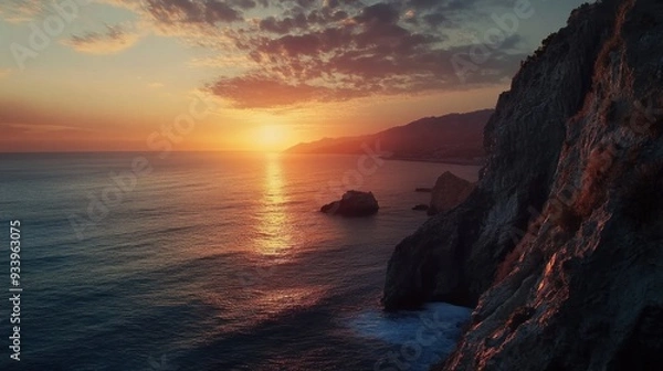 Fototapeta Sunset over the Ocean