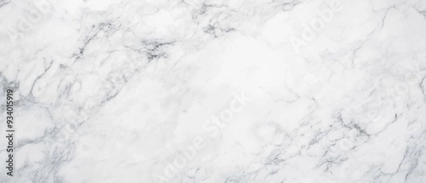 Fototapeta High-resolution white marble texture with gray veins, suitable for backgrounds or material design.