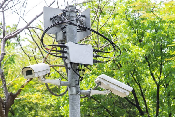 Obraz cctv camera in garden