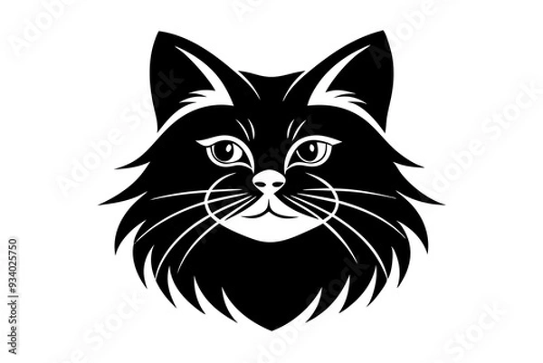 Fototapeta A vector logo featuring a cat's face 