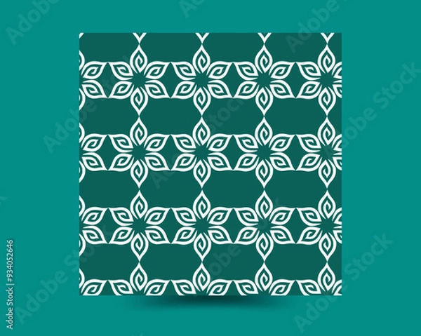 Obraz  Stylish flower line pattern background