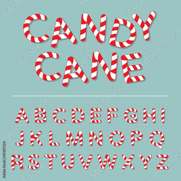 Fototapeta Candy Cane Alphabet
