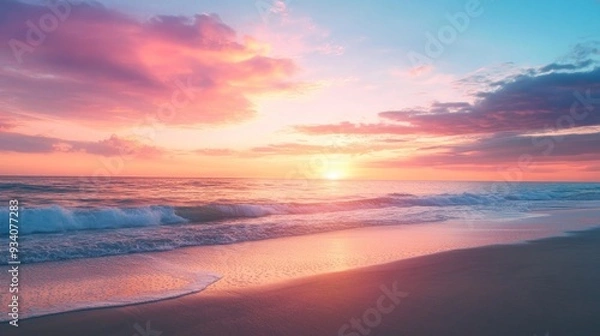 Fototapeta Serene Sunset at the Beach