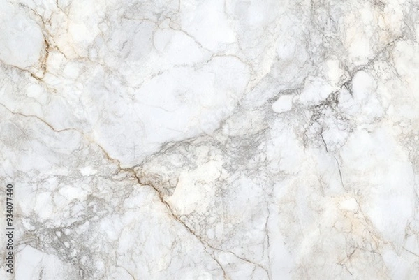 Fototapeta White and gray marble texture with intricate veining and natural patterns.
