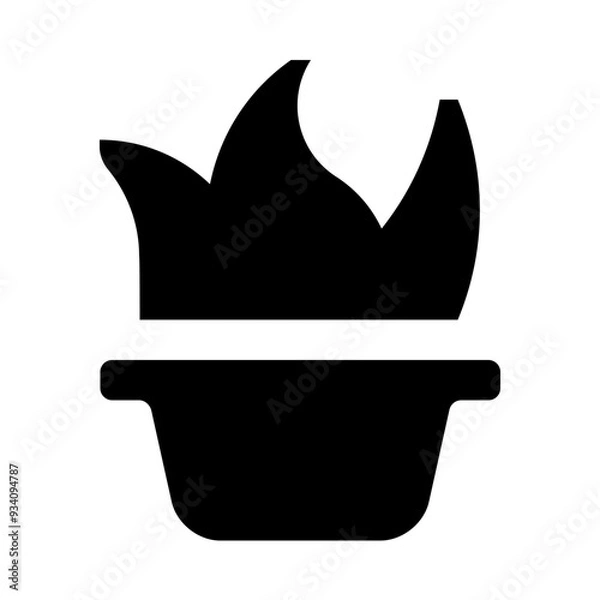 Obraz Plant pot solid icon